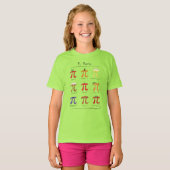 Pi Menu Niedlich Mathe Pi Day Kid's Girl's T - Shi T-Shirt (Vorne ganz)