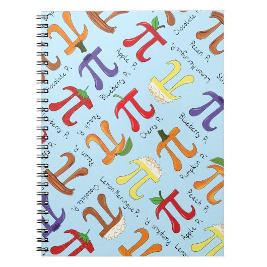 Pi Menu Niedlich Mathematik Pi Day Notebook Notizblock (Vorderseite)