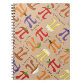 Pi Menu Niedlich Mathematik Pi Day Notebook Notizblock (Vorderseite)