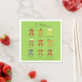 Pi Menu Niedlich Mathematik Pi Day Party Napkins Serviette (Beispiel)