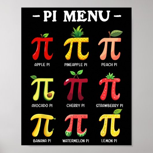 Pi Menü Pi Tag 3 Poster (Vorne)