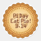 Pi mit Pie Crust Sticker (Vorderseite)