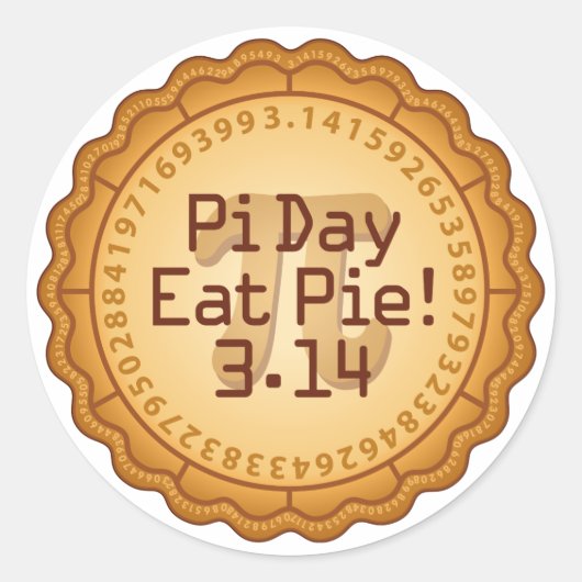 Pi mit Pie Crust Sticker (Vorderseite)