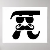 Pi Mustache-Sonnenbrille Poster (Vorne)
