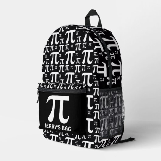 Pi Muster Bedruckter Rucksack (Rückseitige Ecke Rechts)