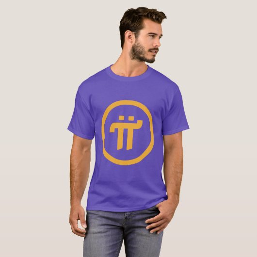 Pi Netzwerk pi Logo bedruckt T - Shirt (Vorne ganz)
