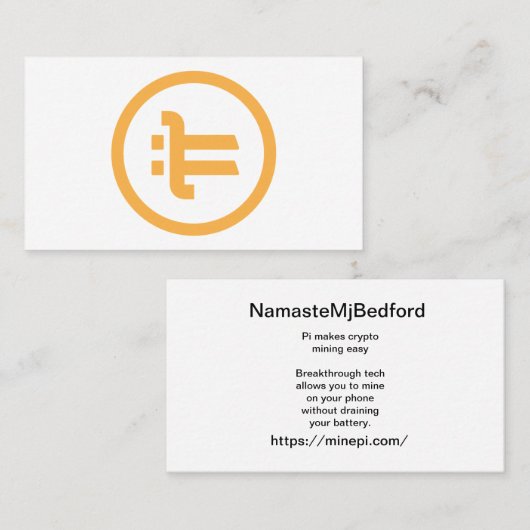 Pi-Netzwerk Visitenkarte (Vorne/Hinten)