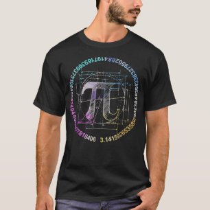 Pi Novelty Circle Watercolor für Pi Day T-Shirt