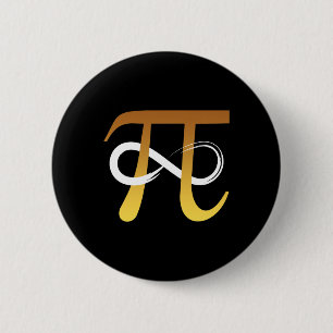 Pi Number 3.14 Unendlichkeitssymbol Funny Mah Geek Button