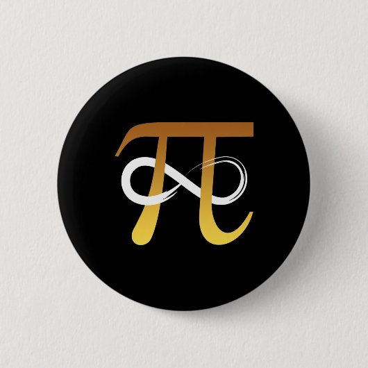 Pi Number 3.14 Unendlichkeitssymbol Funny Mah Geek Button (Vorderseite)