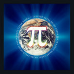 Pi Number on Earth - Math Blue Poster<br><div class="desc">Pi Nummer Design auf Plakat. Ideal für Studenten,  Mathematiker,  Mathematiker,  Mathematiker/Naturwissenschaftler,  Professoren,  Forscher oder für alle,  die Sie als Wissenschaftler kennenlernen,  gibt es für den Pi Day! *** Die Hintergrundfarbe kann geändert werden.</div>