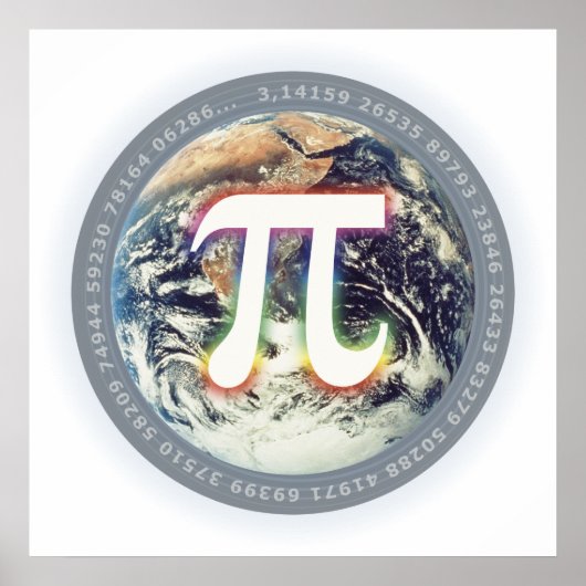 Pi Number on Earth - Math Poster (Vorne)