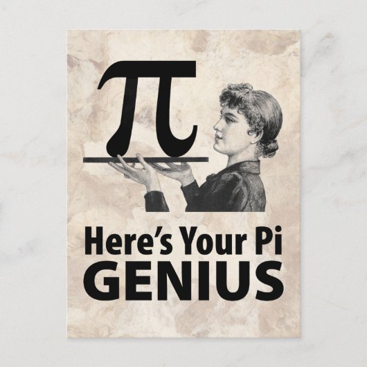 Pi Number Spaß Postkarte (Vorderseite)