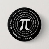 Pi Number Spiral Design Button (Vorderseite)