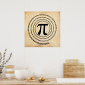 Pi Number Spiral Design Poster (Küche)