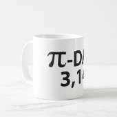 Pi Nummer als Pi-Tag Kaffeetasse (Vorderseite Links)