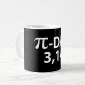 Pi Nummer als Pi-Tag Kaffeetasse (Vorderseite Links)