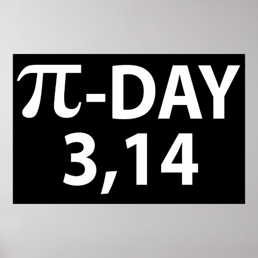 Pi Nummer als Pi-Tag Poster (Vorne)