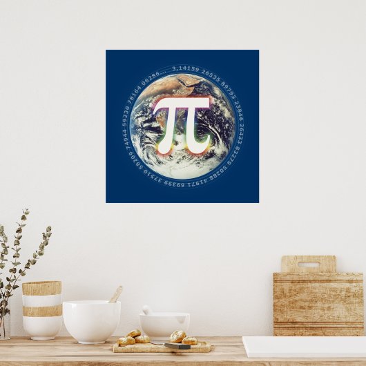 Pi Nummer auf Erden | Math Poster (Küche)