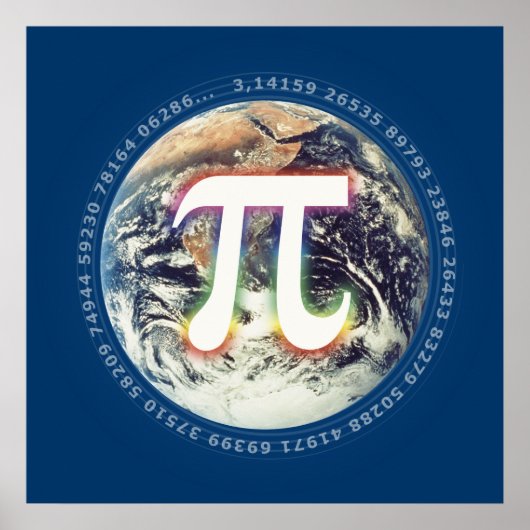 Pi Nummer auf Erden | Math Poster (Vorne)