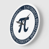 Pi-Nummer-Design Große Wanduhr (Winkel)