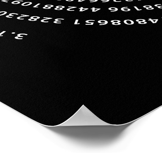 Pi-Nummer-Design Poster (Ecke)