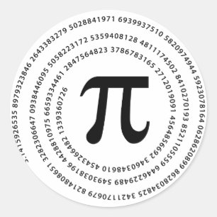 Pi-Nummer-Design Runder Aufkleber