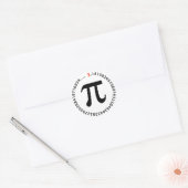 Pi-Nummer-Design Runder Aufkleber (Umschlag)