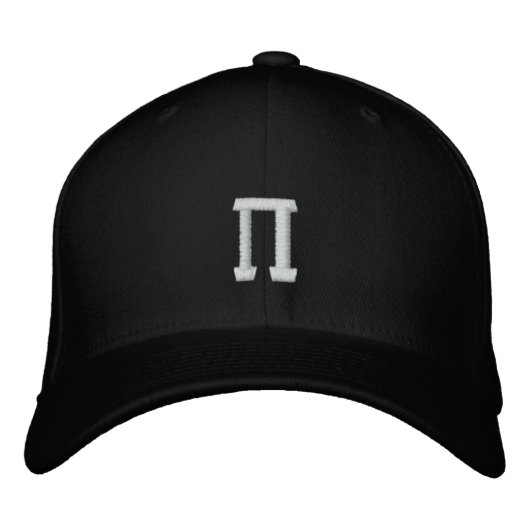 Pi-Nummer-Symbol Bestickte Baseballkappe (Vorderseite)