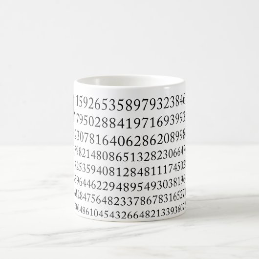 Pi-Nummer-Tasse Kaffeetasse (Mittel)