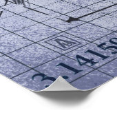 Pi Nummer Zeichnend Poster (Ecke)