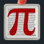 Pi Ornament Aus Metall<br><div class="desc">Ihre Lieblings-irrational-Zahl,  pi,  das Symbol,  trug auf ein paar hundert Dezimalstellen auf Shirts,  T-Shirts und mehr. Zeigen Sie Ihre Liebe von Geometrie,  Mathematik,  Physik und Naturwissenschaften!</div>