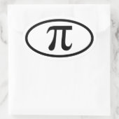 Pi Oval Aufkleber (Tasche)