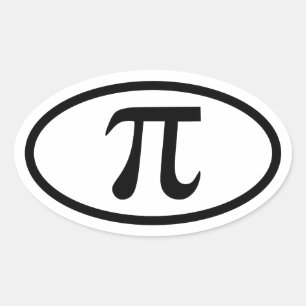 Pi-Oval-Aufkleber Ovaler Aufkleber