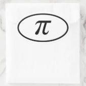Pi Ovaler Aufkleber (Tasche)