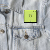 Pi - Pi Funny Math Element Chemistry T - Shirt Button (Beispiel)