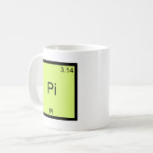 Pi - Pi Funny Math Element Chemistry T - Shirt Kaffeetasse (Vorderseite Links)