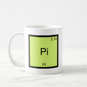 Pi - Pi Funny Math Element Chemistry T - Shirt Kaffeetasse (Links)