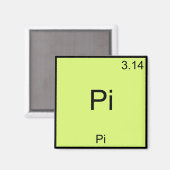 Pi - Pi Funny Math Element Chemistry T - Shirt Magnet (Vorderseite/Rückseite)
