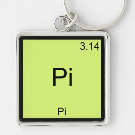 Pi - Pi Funny Math Element Chemistry T - Shirt Schlüsselanhänger (Vorne)
