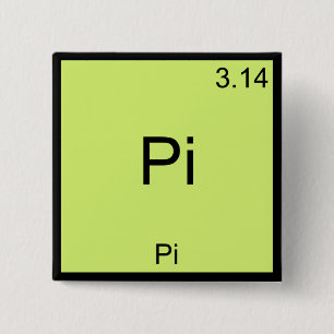 Pi - Pi Lustiges Mathe-Element Chemie T-Shirt Button