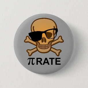 Pi-Pirat Lustige Mathe-Geometrie-Button-Abzeichen- Button