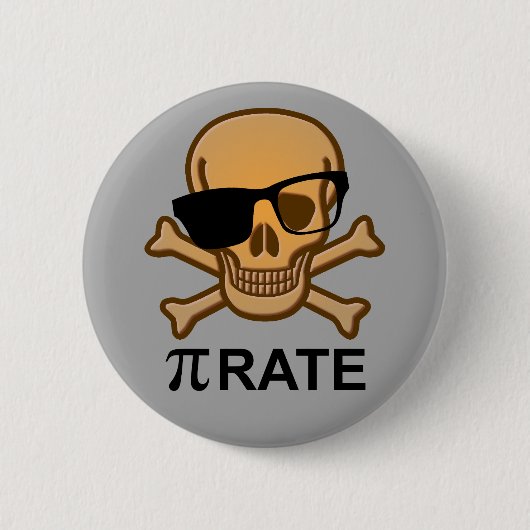 Pi Pirate Funny mah Geometry Button Abzeichen Butt (Vorderseite)