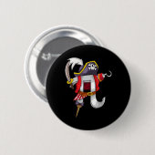 Pi Pirate Shirt Cool Pi Mathematik Lovers Funny m Button (Vorne & Hinten)
