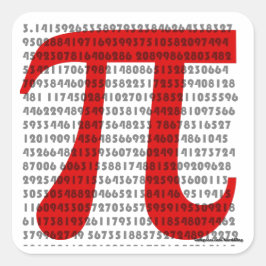 Pi Quadratischer Aufkleber