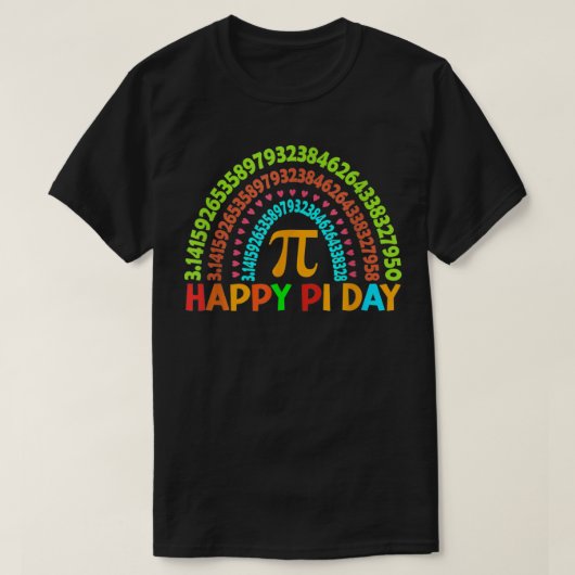Pi Rainbow Math Lehrer Mathematic Graph PI Day T-Shirt (Design vorne)