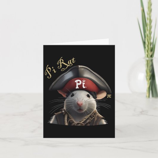 Pi Rat Pirate zum Pi Day Karte (Vorderseite)