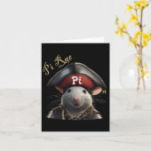 Pi Rat Pirate zum Pi Day Karte (Gelbe Blume)