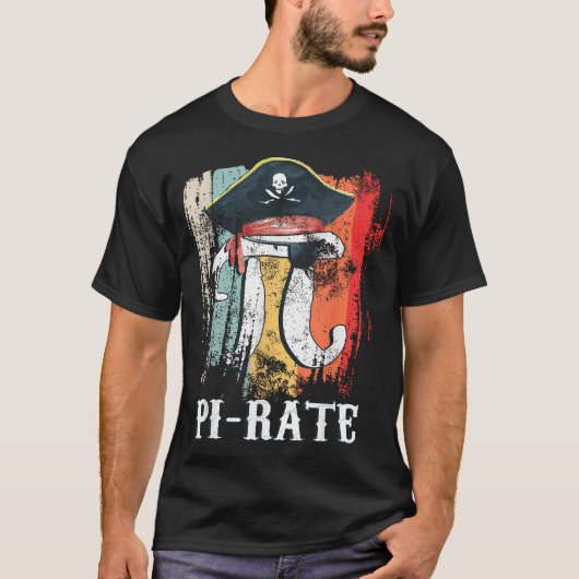 Pi Rate Happy Pi Day Math Geek Pirate Lover T-Shirt (Vorderseite)