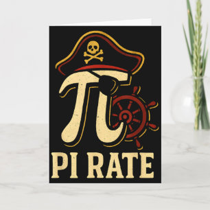 Pi Rate Lustiger Mathe-Pirat Pi-Tag 3.14 Lehrer Karte